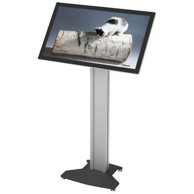 Signage de Digital d'écran tactile de position de plancher de Wmv 60Hz de cadre d'alliage d'aluminium