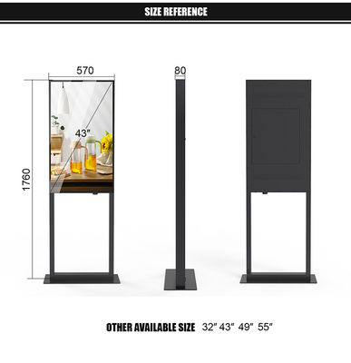 Plancher tenant l'écran tactile d'affichage d'affichage à cristaux liquides d'ascenseur de Signage de Digital pour la publicité