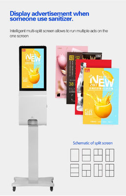 Distributeur automatique d'aseptisant de main annonçant le Signage d'affichage à cristaux liquides Digital 21,5 pouces