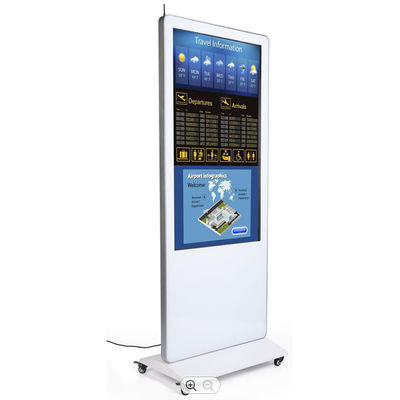 Position mobile de plancher de kiosque de la publicité de Signage de Digital d'écran tactile d'affichage à cristaux liquides