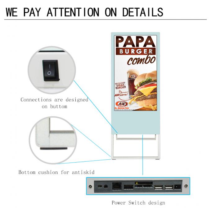 43 écran de visualisation numérique de signage d'affichage à cristaux liquides de pouce 1080P de joueur portatif de la publicité