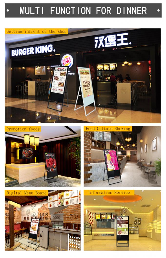 43 écran de visualisation numérique de signage d'affichage à cristaux liquides de pouce 1080P de joueur portatif de la publicité