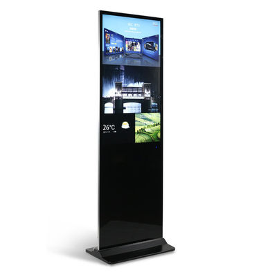 la verticale de 12V 5A touchent non le plancher tenant Digital annonçant l'affichage de kiosque