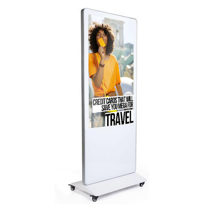 Position mobile de plancher de kiosque de la publicité de Signage de Digital d'écran tactile d'affichage à cristaux liquides